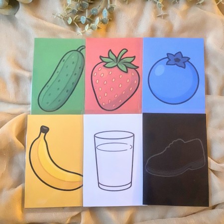 Kortsett «Gjenstand + farge»